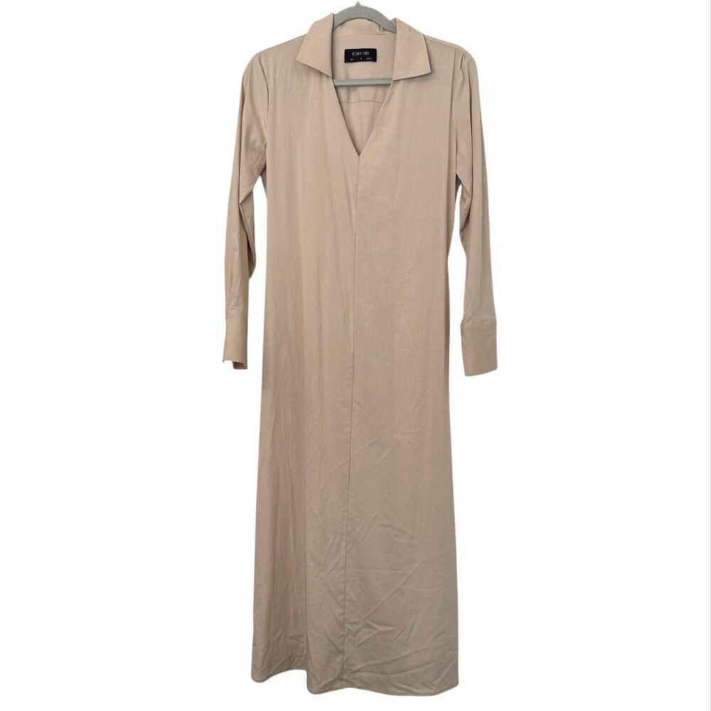 Ronen Chen Dress Size 6 Beige Long Lagenlook Minimalist Modest‎